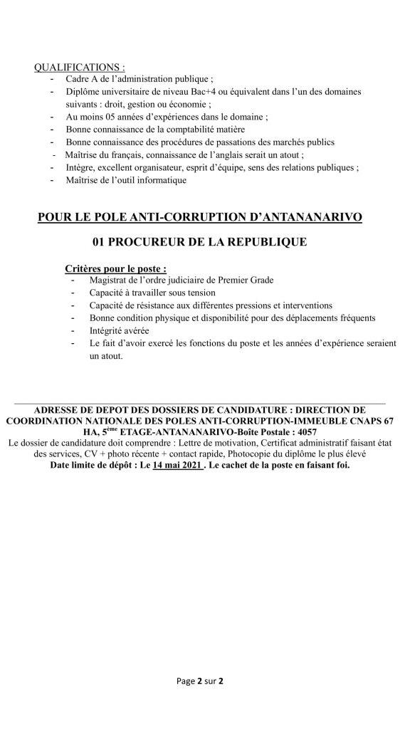 Appel à Candidatures page 2