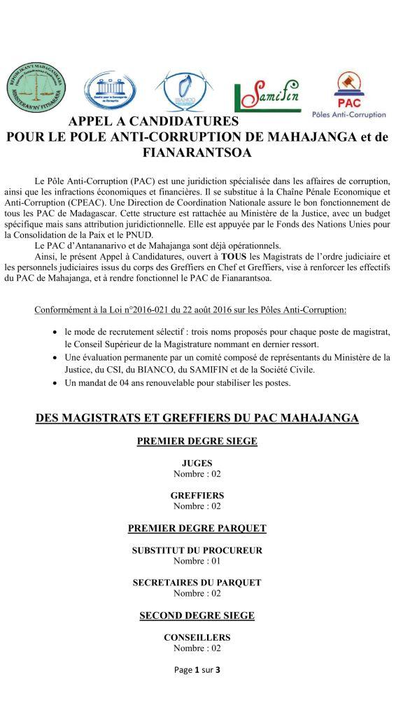 Recrutement PAC Page 1